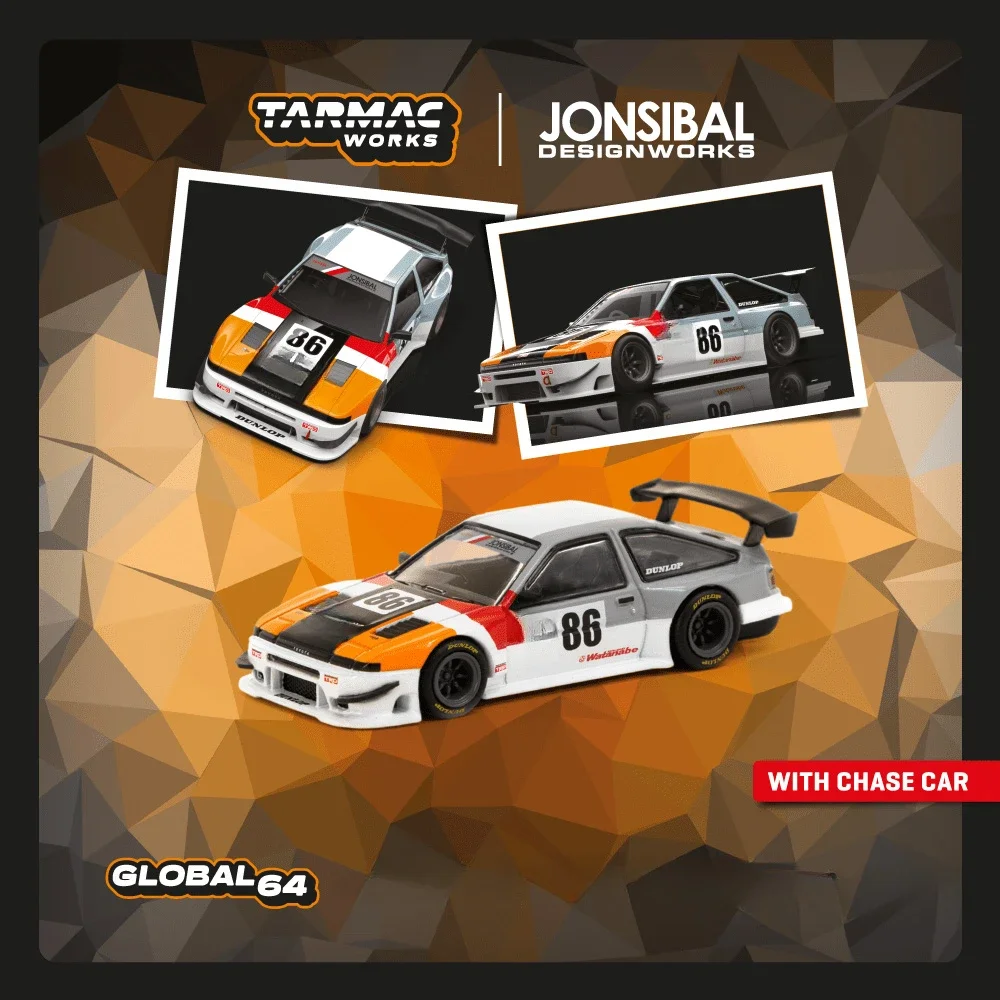 Tarmac Works 1:64 Sprinter Trueno AE86 Widebody TRD Model car 2