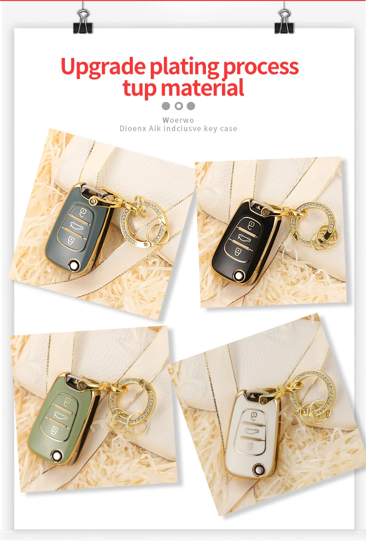 TPU Fob Car Key Case Cover Shell per Hyundai ix35 i20 i30 Elantra Accent per KIA Sportage Ceed K2 K5 Rio 3 Soul Optima Cerato - S3b674234c7484a6b800a4da032ef941ao