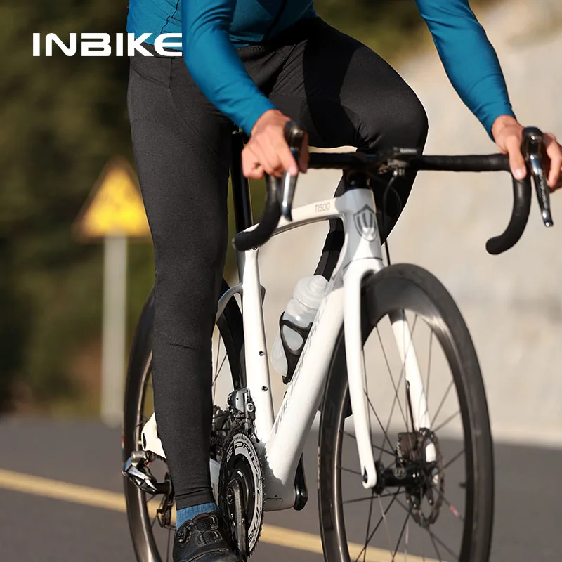 INBIKE Men Cycling Pants Winter Thermal Fleece Cycling Trousers For Men Windproof Long Bike Pants Road Bike Warm