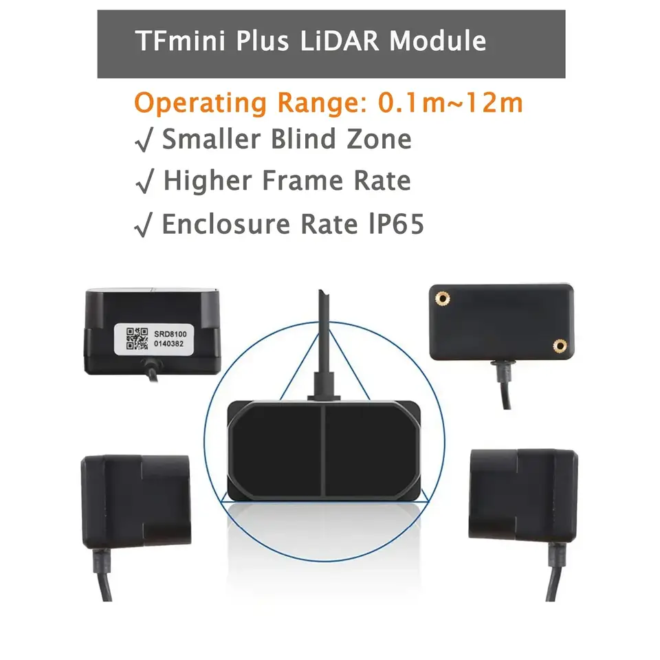 Benewake TFmini Plus LiDAR Module 0.1-12m IP65 Waterproof Micro Range Finder with UART/IIC Interface for Arduino Pixhawk image 2