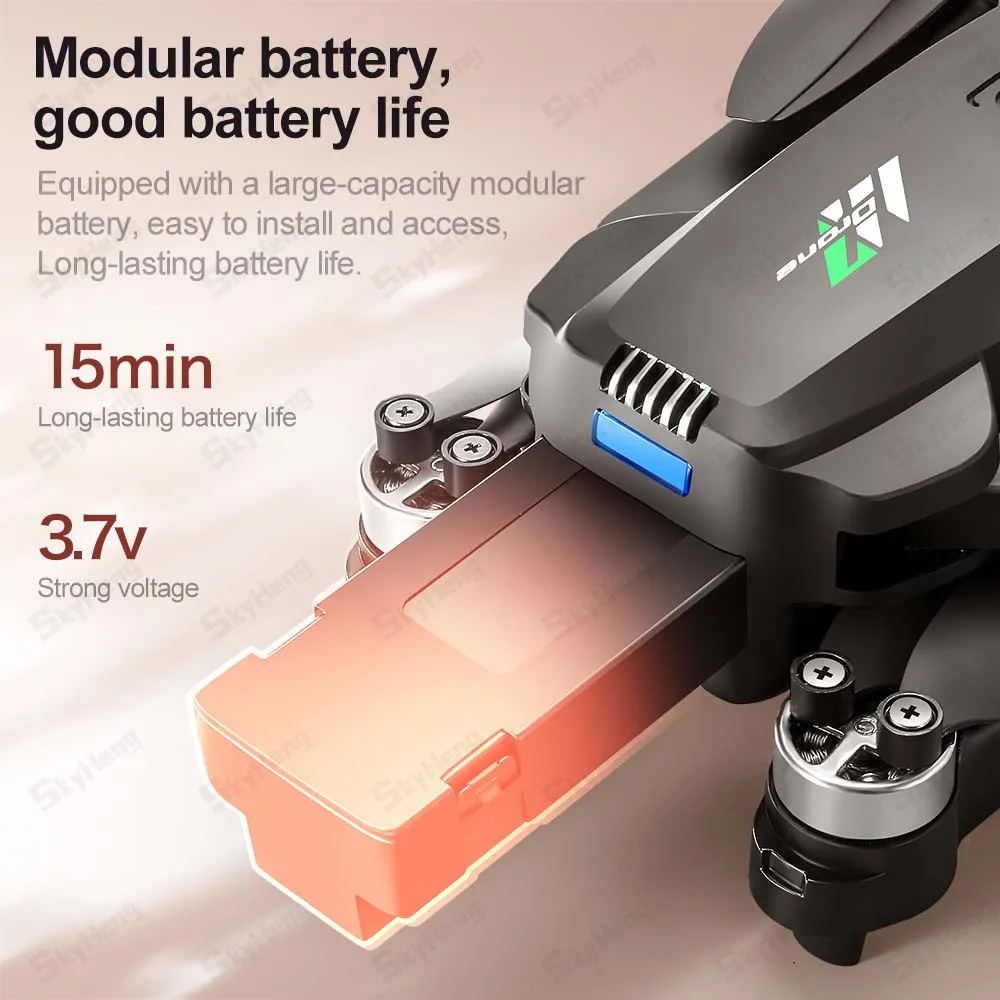 Batteries X3 et X4 pour drone M7, empilées avec câbles de charge.