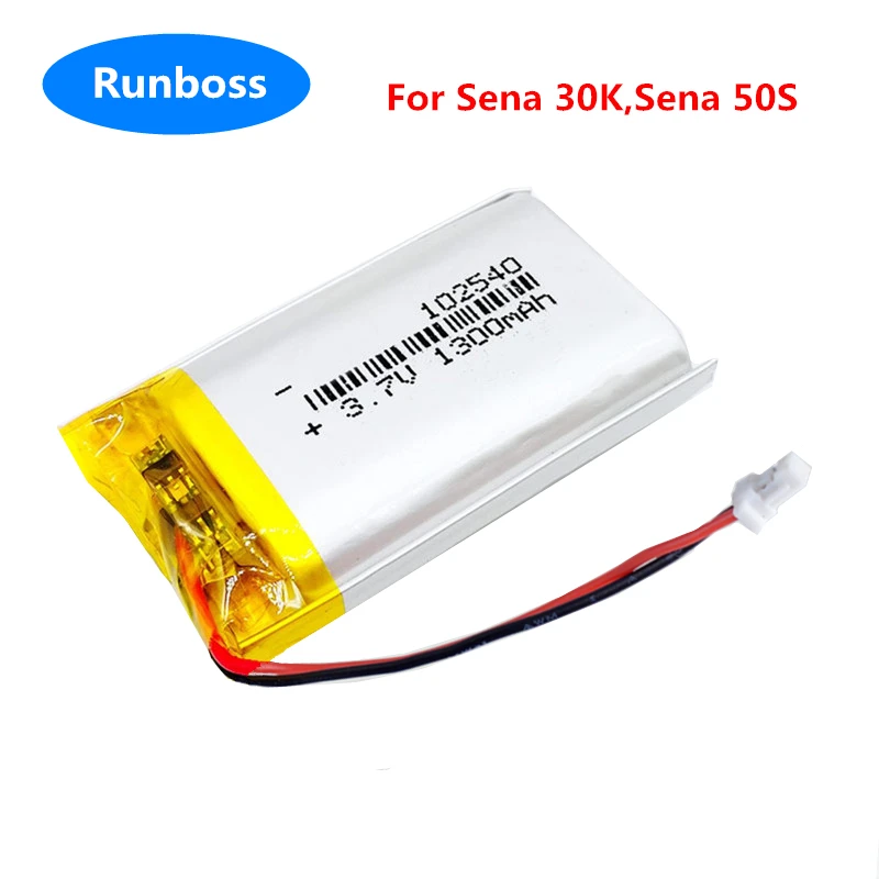 Batteria Ricaricabile Ai Polimeri Di Litio Da 3.7V 1300Mah Per Sena 50S, Auricolare Bluetooth Per Moto Sena 50S, Interfono Per Casco