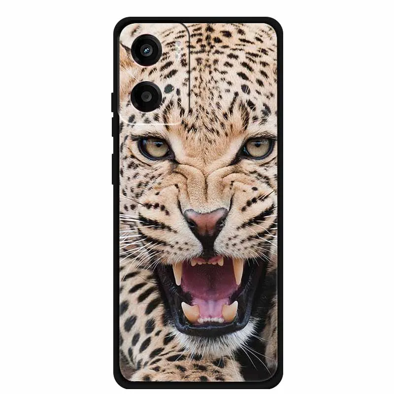 Cartoon Animal Soft Silicone TPU Phone Case with Flower Design - Dustproof Protective Cover