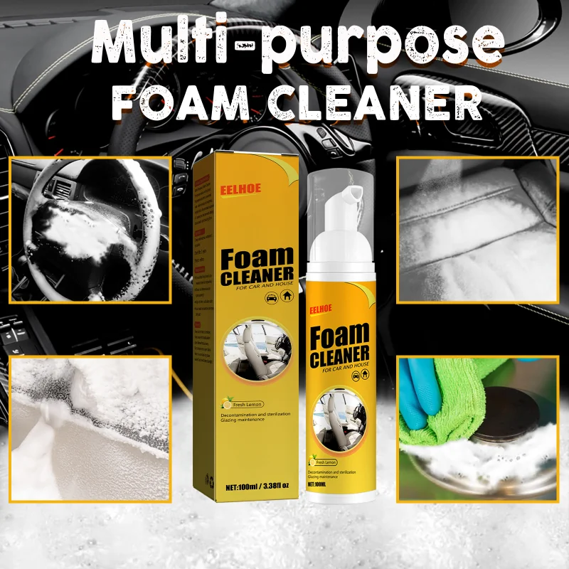 Geruiou Foam Cleaner Spray Multi-purpose Anti-aging Cleaner Tools Car Interior Home Cleaning Foam For Car Interior Leather Clean