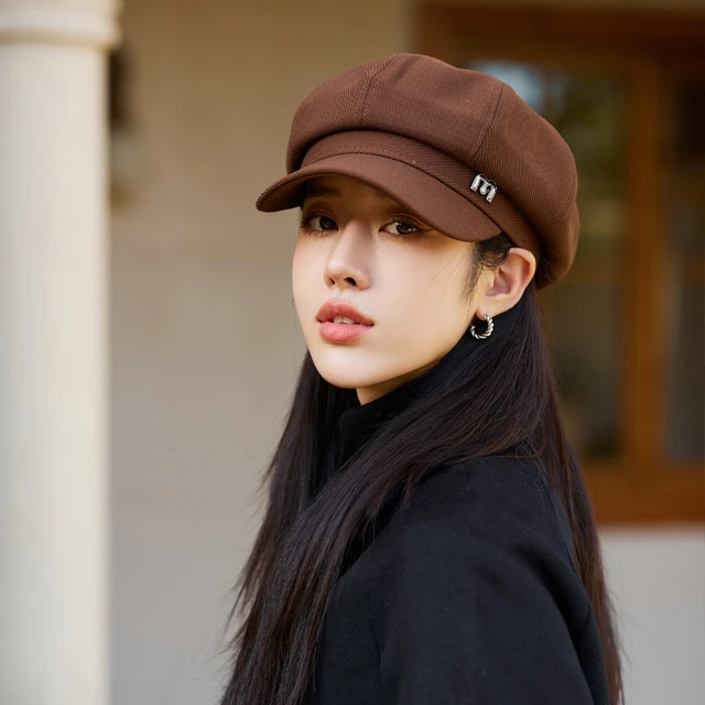 Cap Scarf Brown - Stylish and Versatile Headwear for Women