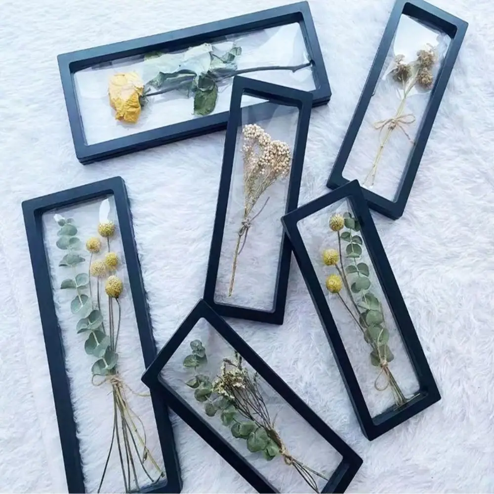Photo Frame Plastic Transparent Frame Storage Box Black White Square Jewelry Storage Case DIY Picture Frame Dried Flower photo frame,card storage box,display case