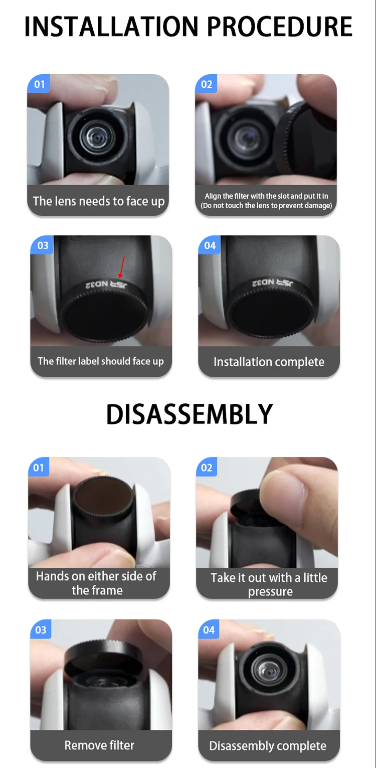 Description Picture 3 of itemDrones Filters For DJl NEO ND Filter Set CPL UV ND8ND16 ND32 ND64STAR Black Soft Drone Camera Filters kit for DJlNEO Accessories