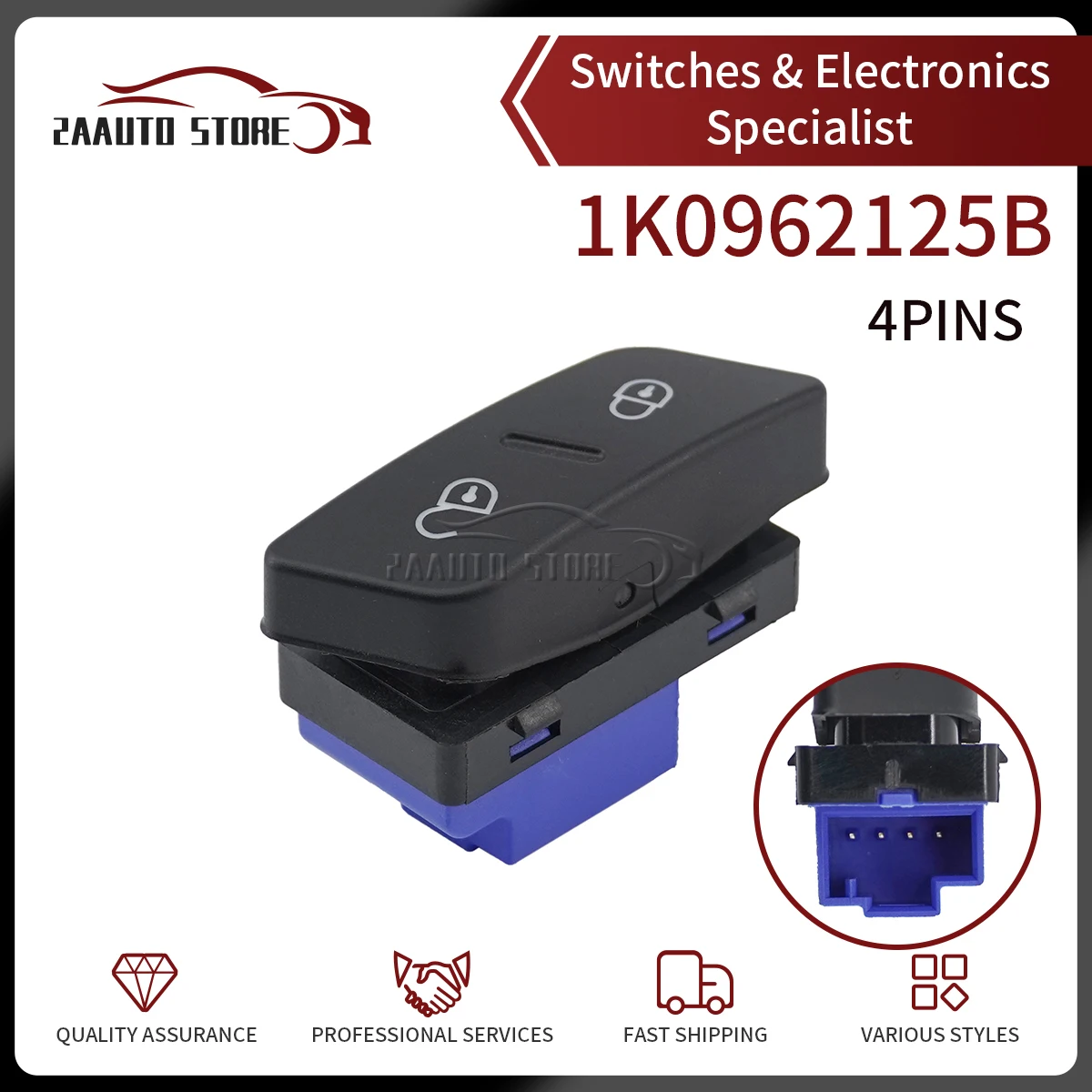 

1K0962125B для 2004-2010 VW 5 MK5 1K0962125B, кнопка управления дверным замком автомобиля, аксессуары, Синяя база