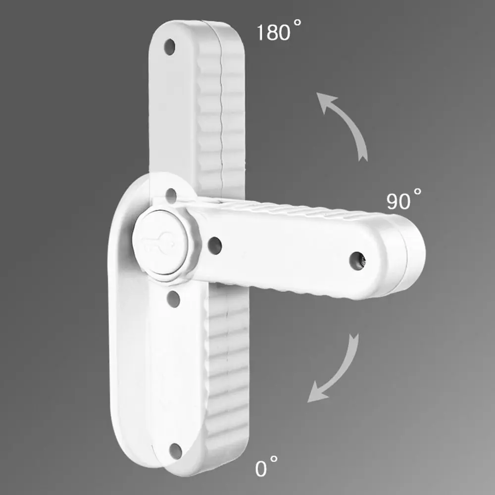 Door Child Locks Child Safety Door Handle ABS Safety Protection Buckle Self Adhesive Pet Room Door Handle Lock Easy Installation Stop