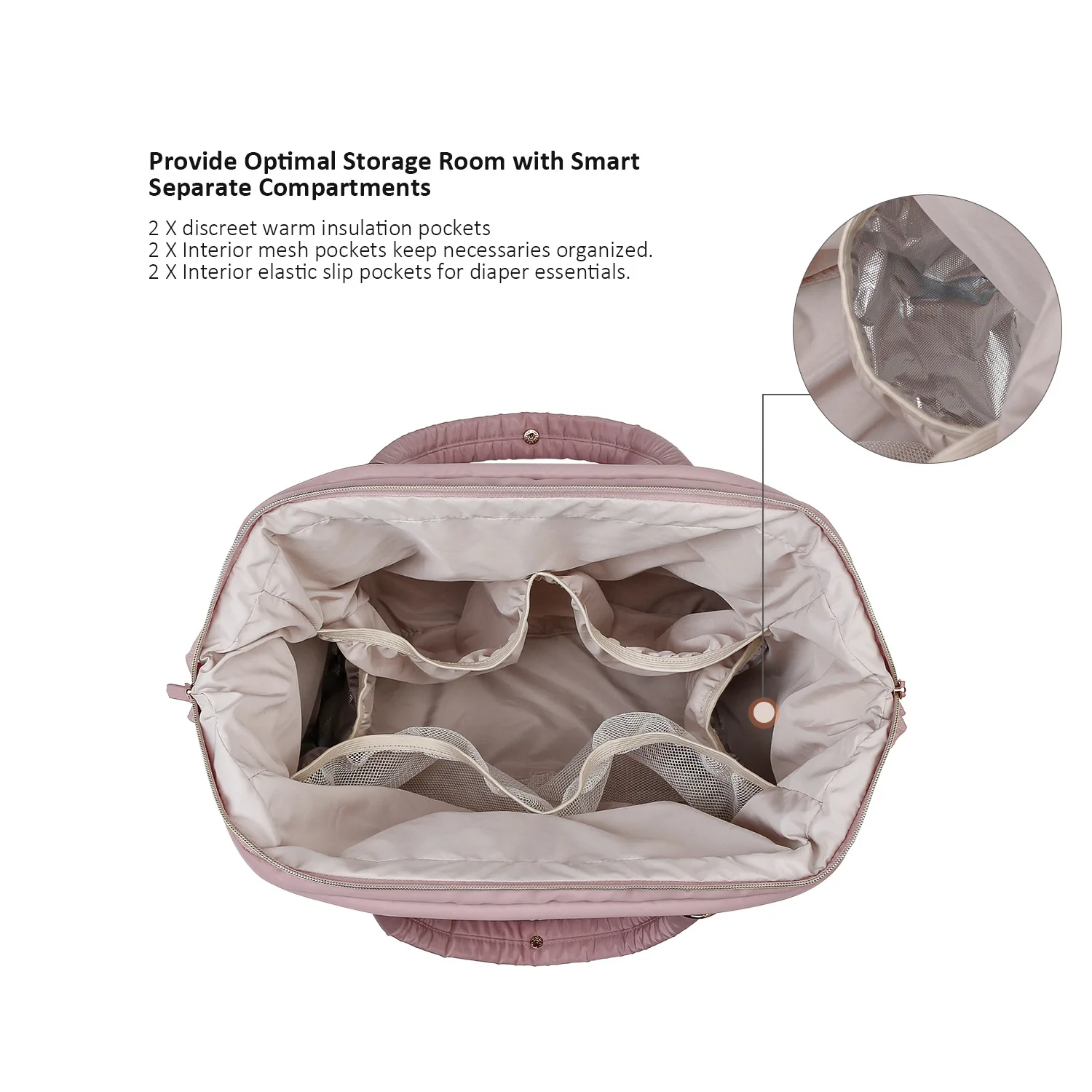 Large Capacity Waterproof Insulation Milk Bottle Mother and Baby Bag New Diaper Bags Hand-held Single Shoulder Baby Mommy Bags