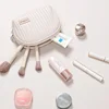 trousse maquillage pour femmes, sac de maquillage de couleur crémeuse