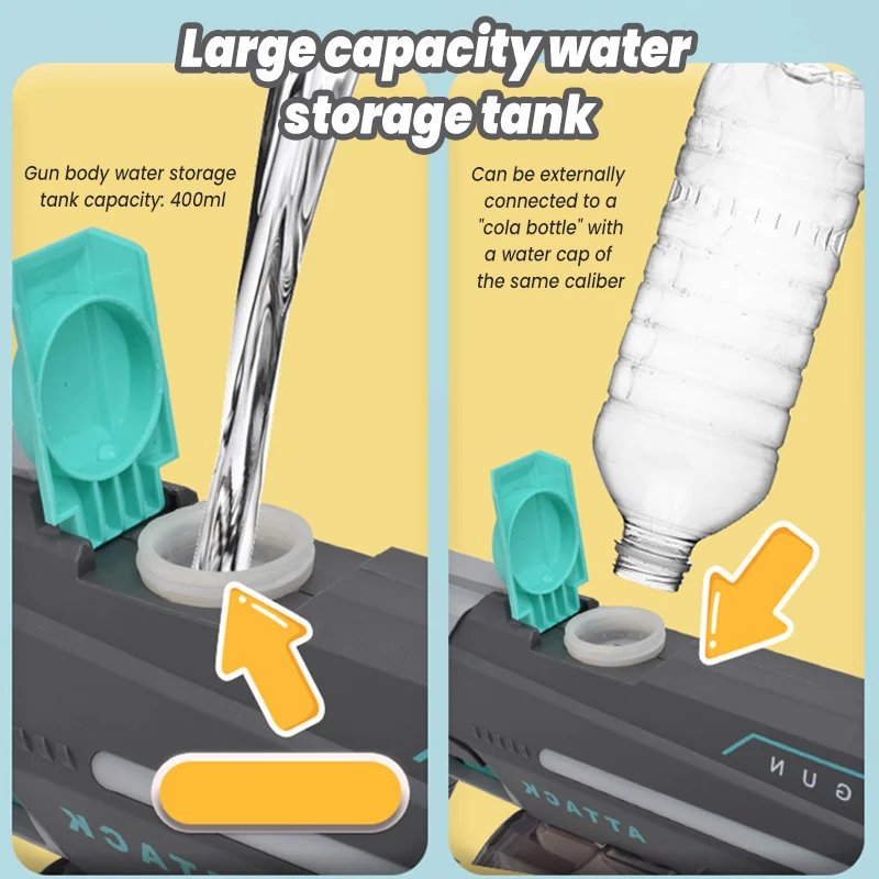2024 New Electric water gun boy fully automatic water spray light water-absorbing water gun children's water gun Outdoortoy 5