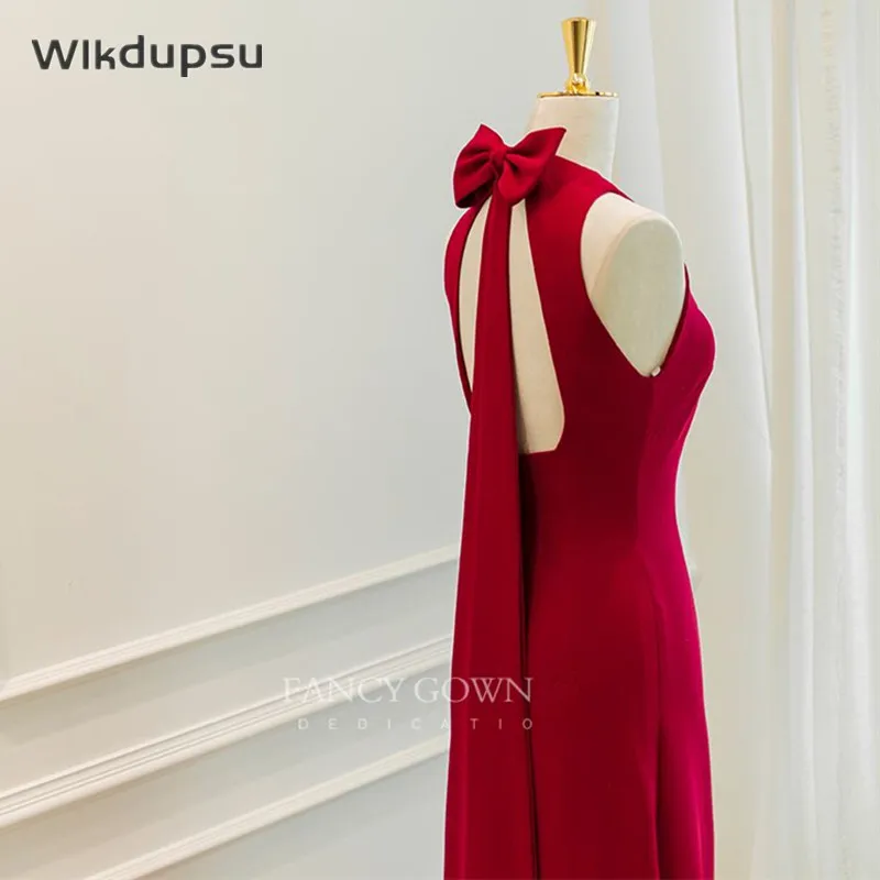 

Celebrity Dresses Women Luxury Designer Party Dress 2023 Bow Backless Floor Length Elegant Formal Evening Wedding Robe Female