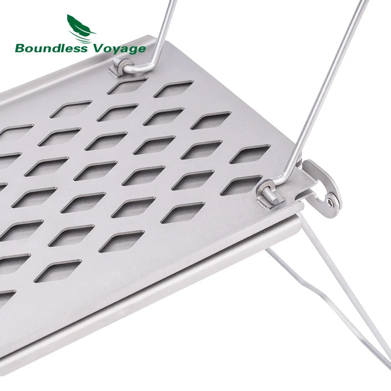 Boundless Voyage Titanium Folding Camping Table with Legs Outdoor Tableware for Camping Picnic Hiking Outdoor Equipment