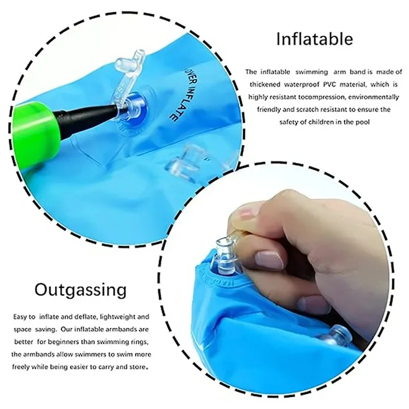 Swimming Arm Rings Inflatable Swim Buoy 1pc Portable Floating Circle Sleeves