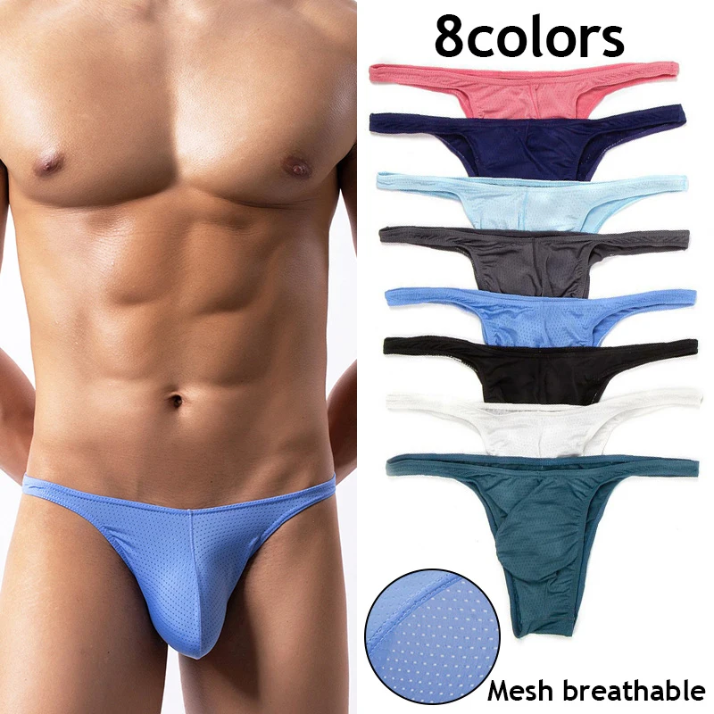 

Male 3D U Convex Pouch Panties Mesh Breathable Briefs Men Low Waist Underwear Ice Silk Nylon Sexy Bulge Ligerie стринги мужские