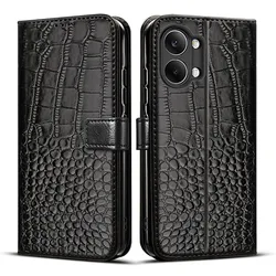 Leather Flip Wallet Phone Case with Magnetic Stand - Poco X8 Pro (Style 2 Black)