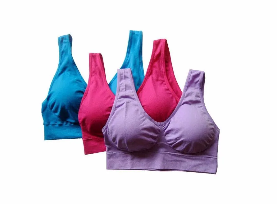 Buy Genie Bra Womens 6 Pack - Wireless Bra for Women, Solid Color Seamless  Bra, White/Pastels, X-Large at