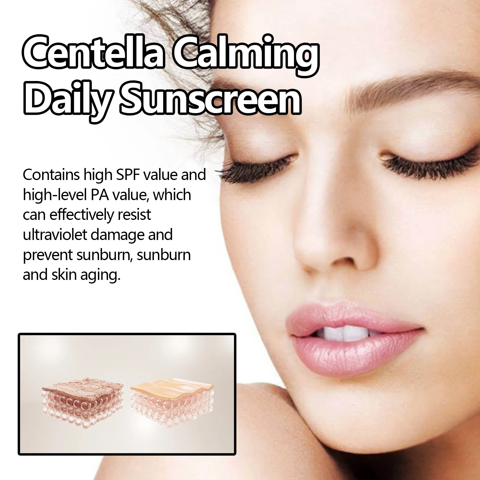 Sun Protective Cream Sun Block Isolation Anti Oxidant UV Protection Facial Solar Blocker Refreshing Non Greasy Sunscreen Lotion