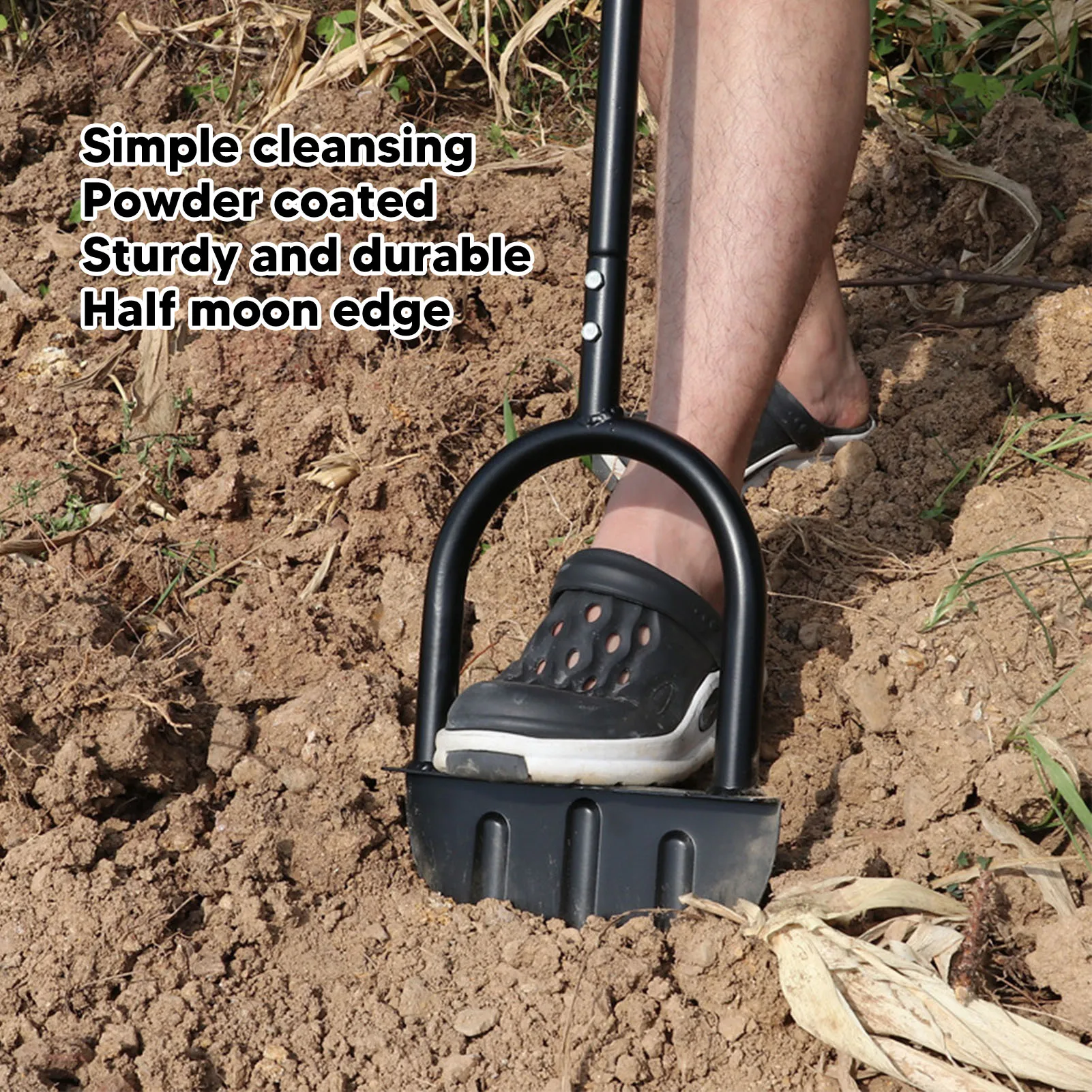 Half Moon Lawn Edger High Hardness Simple Cleansing Carbon Steel Manual Trimming Shovel for Garden Manual Trimming Shovel 2