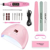 LINMANDA Electric USB Nail Drill Portable Polish File Kit with 36W UV LED Nail Lamp Gel Manicure Dryer Lamp Nail Starter Set 1