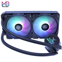 Refroidisseur d'eau CPU haute Performance 300W TDP, ventilateur 120mm 240mm pour 115x1200 2011x79x99 AM4 