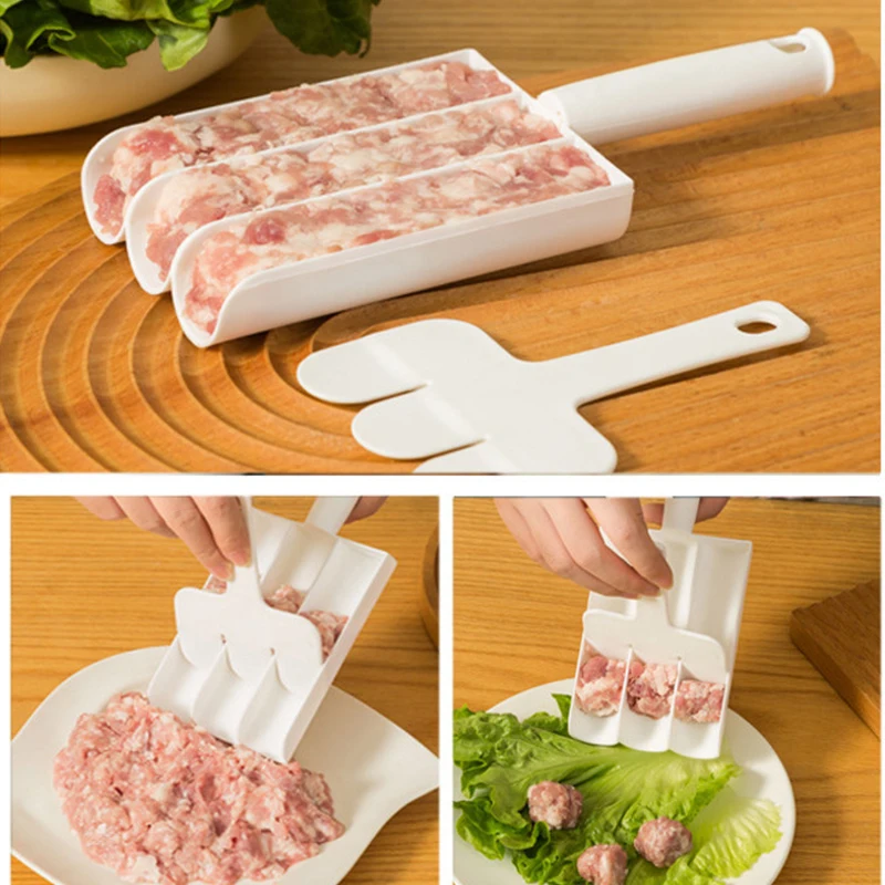 Plastic Meatball Maker Set, Fried Fish Beaf MeatSpoon Meat Tools, Kitchen Gadgets, Cooking Accessories, Making Balls Mold, 1 Pc