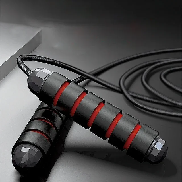 Professional Weighted Jump Rope for Training, Adjustable Length Skipping Rope with Durable Cable for Boxing Gym Home Workout 2