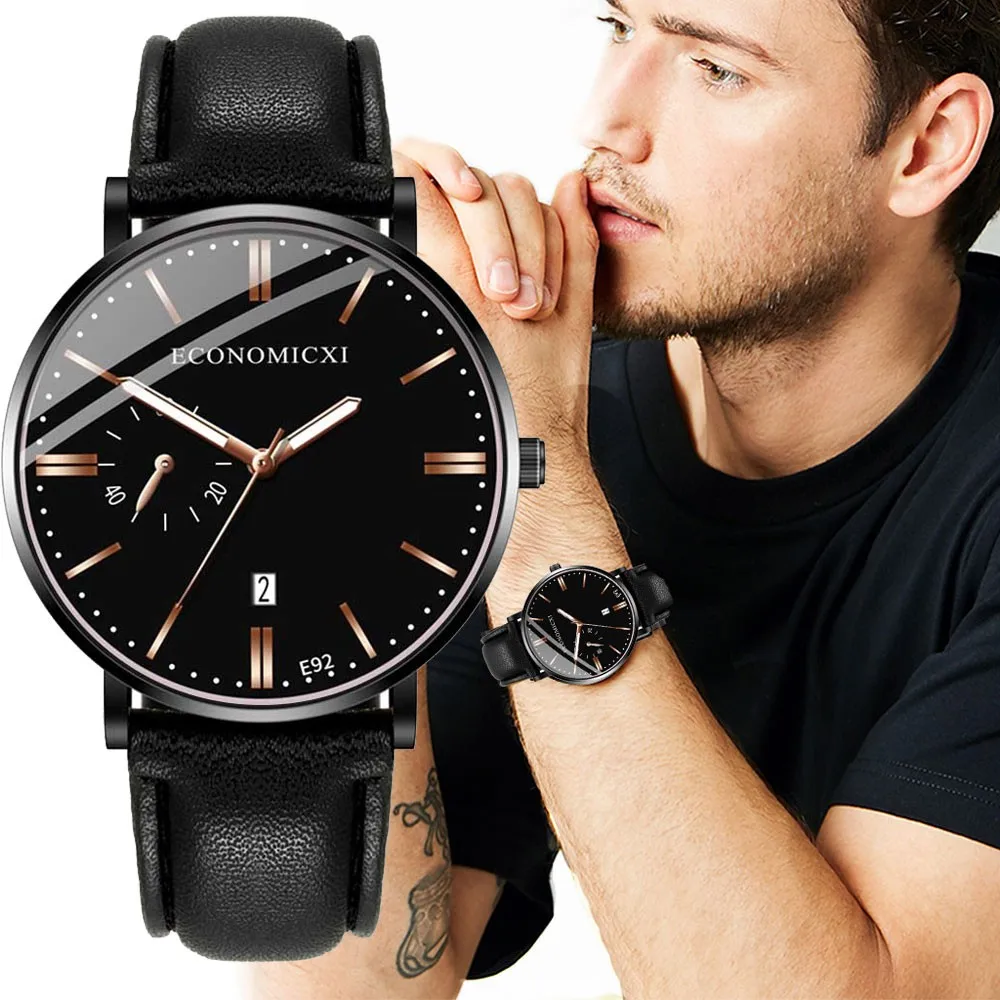 

Fashion Minimalist Watches Fashion Round Dial Business Silicone Strap Elegant Clock Mechanical Wristwatch Relogio Masculino