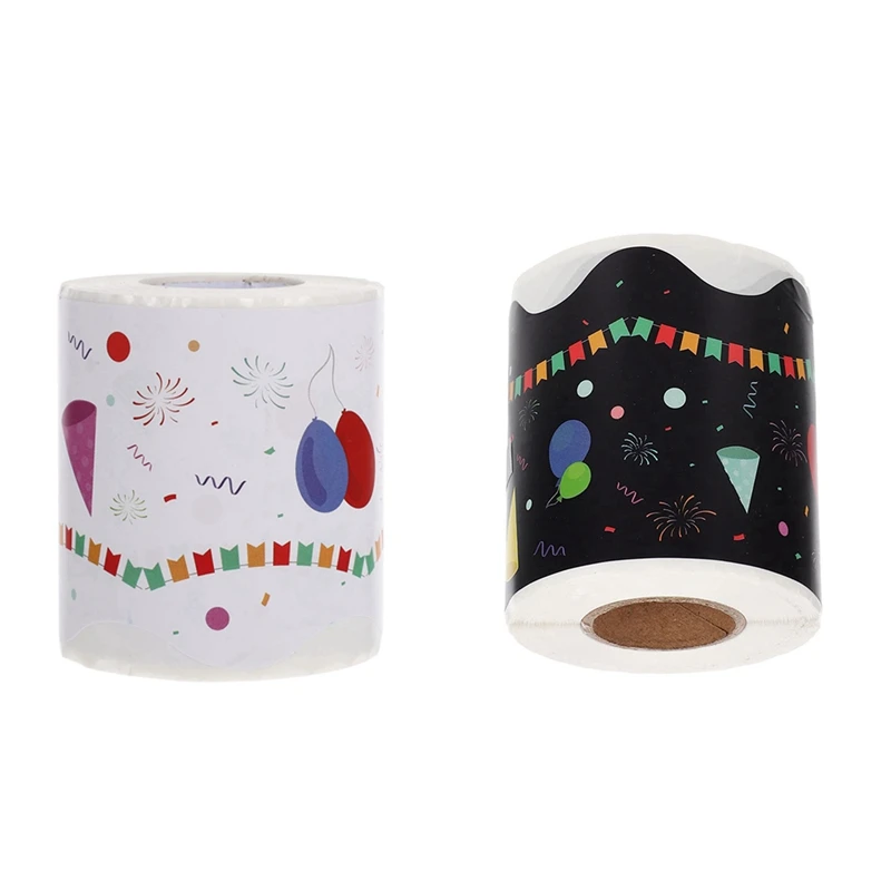 

1 Roll Bulletin Board Stickers Blackboard Stickers Balloon Border Stickers For Classroom Decor, White