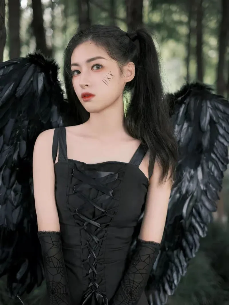 Anime Cosplay Props Anime Cosplay Accessories Halloween Fairy Wings Black Angel Wings Halloween Cosplay Costume Accessories