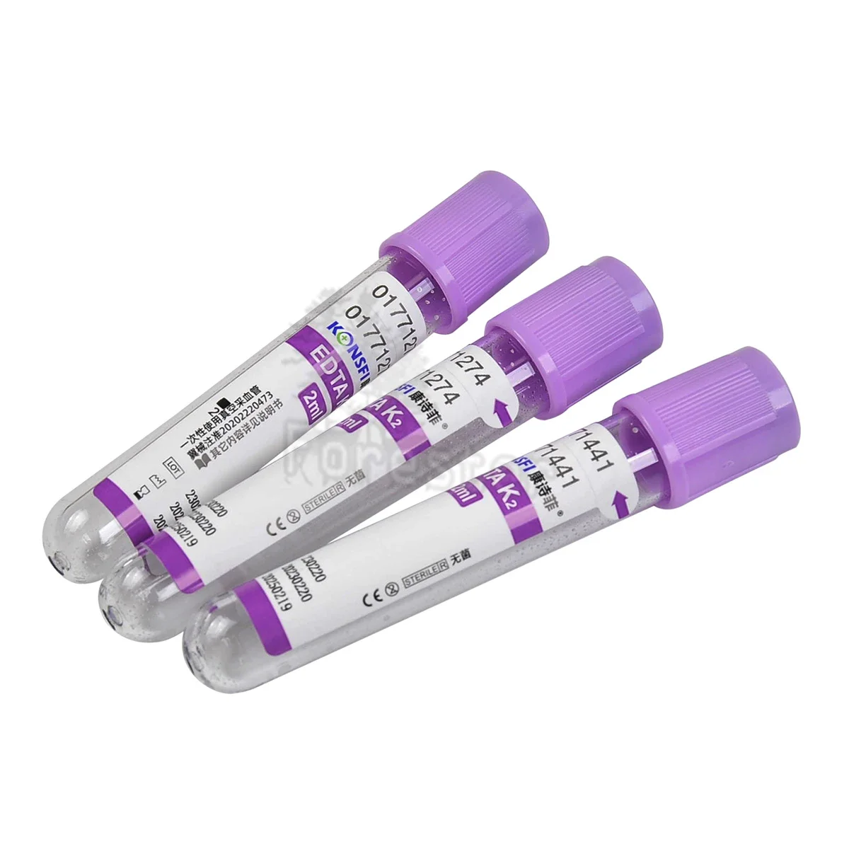Plastic EDTA K2 Disposable Sterile Vacuum Blood Collection Tube For Hospital Veterinary Laboratory Teaching Supplies 100pcs disposable blood collection needle