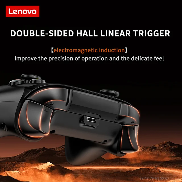 New Lenovo S02 Wireless Bluetooth RGB Controller for Nintendo Switch OLED/Switch Lite/PC/Mobile Gamepad Multi-Function Joystick 5