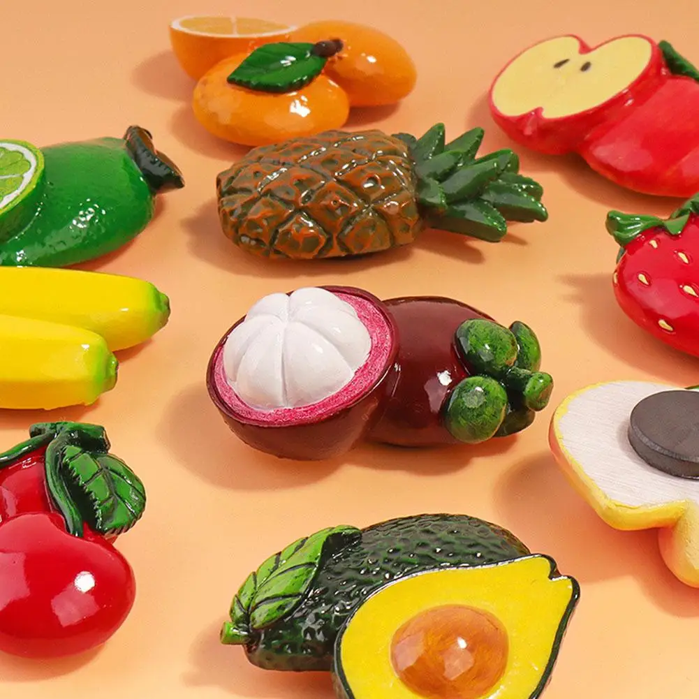 

Refrigerator Stickers 3D Stereo Food Magnetic Stickers Personalized Decorative Creative Fruit Refrigerator Stickers 1pcs