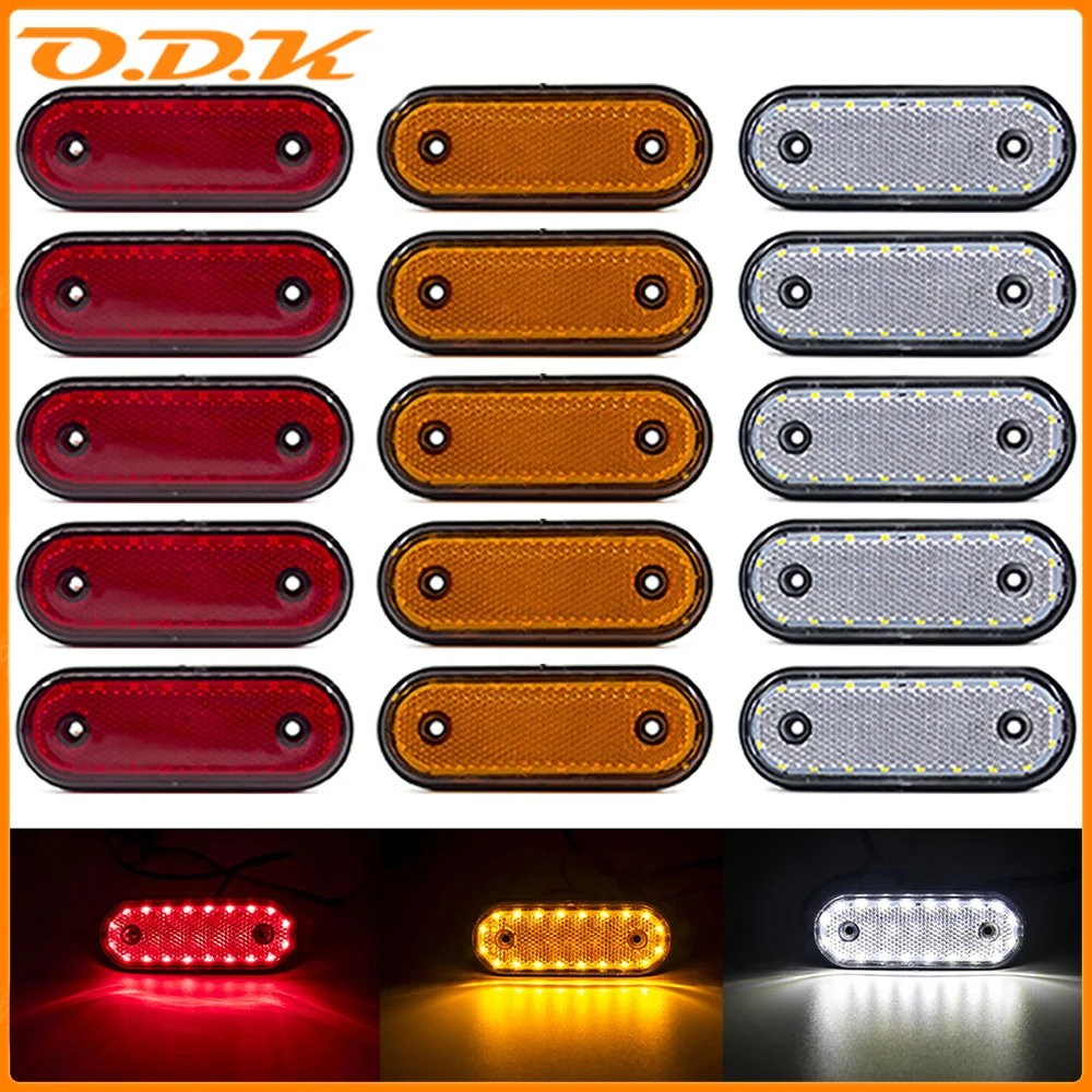 10x/8x/6x 24V Truck Side Marker Light LED Trailer Lights Reflector Clearance Lights Turn Signal Reverse Light For Scania Truck Truck Side Marker Lights