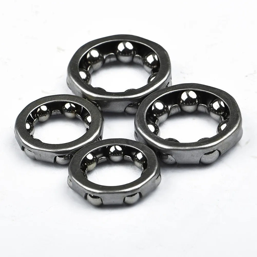 

4Pcs Bicycle Ball Bearing Retainer 3/16inch 1/4inch Front/Rear Bike Wheel Hub Bearings Cycling Headset Bearing Accessories