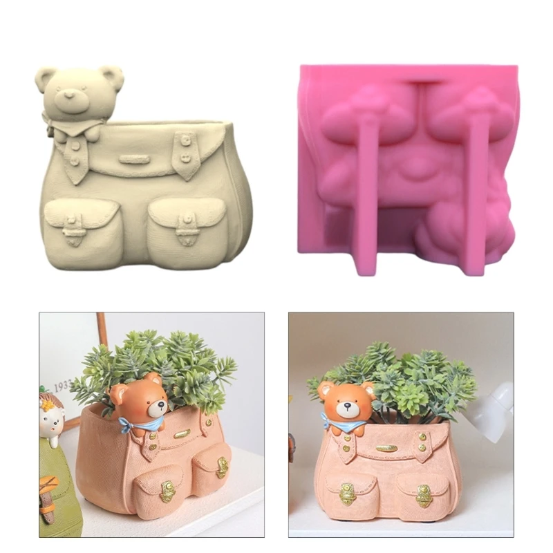 DIY Motorcycle Flower Pot Silicone Molds Pen Holder Epoxy Resin Mold Home Decoration Making Tool for DIY Craft Supplies