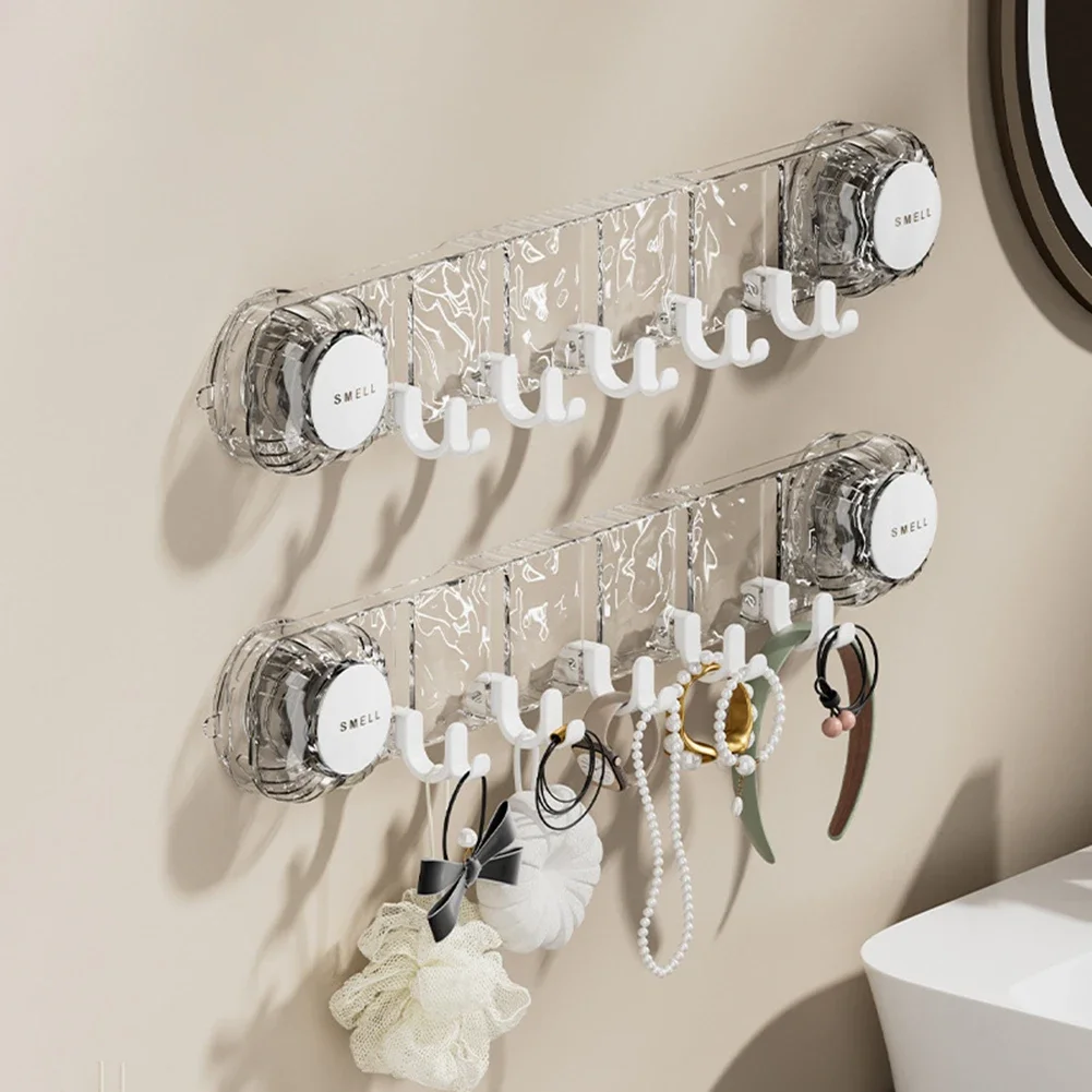 No Drilling Wall Mounted Rack Hook Strong Load-bearing Reusable Suction Cup Hooks Storage Supplies Space Saving For Home/Office