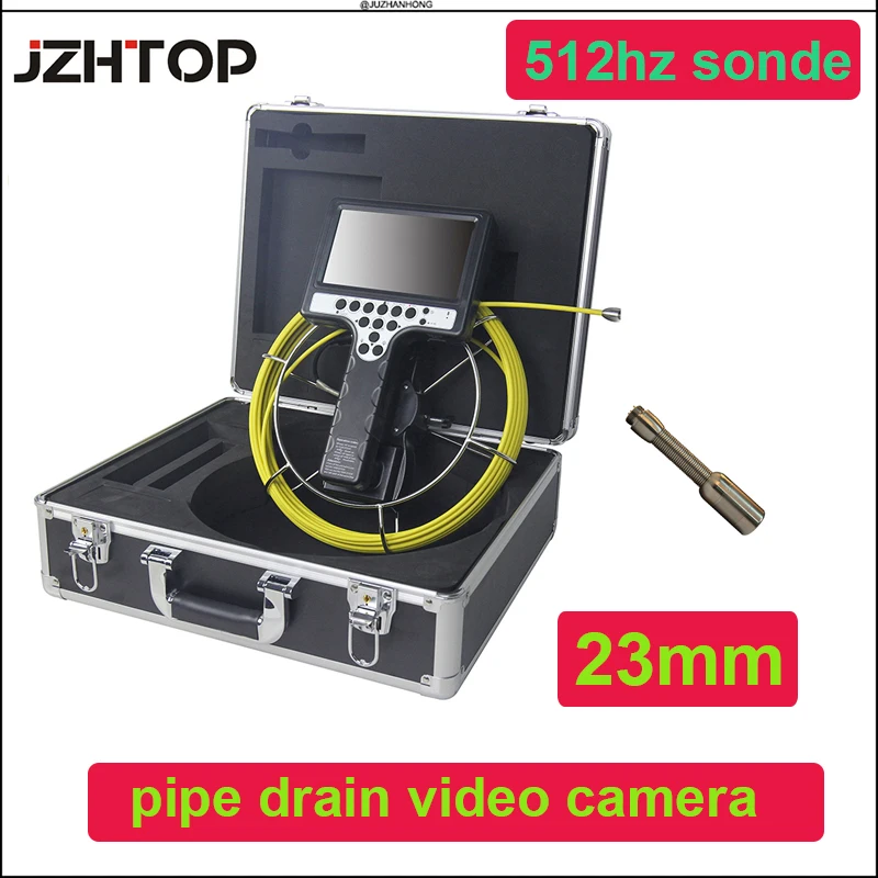 30m Cable Handheld Pipe Locator Drain Sewer Inspection Camera Recording Video Borescope Pipeline Endoscope With Monitor 1m 2m 3m cable endoscope camera 2 3 lcd monitor led waterproof pipe tube inspection borescope handheld 8 5mm endoscope camera