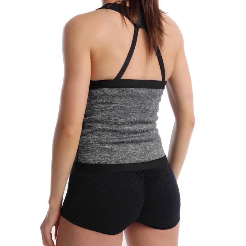 Women's Waist Training Belt Waist Trimmer Weight Loss Belt Slimming And Shaping Belt Shaping Sauna Sports Belt Zipper  Silvery