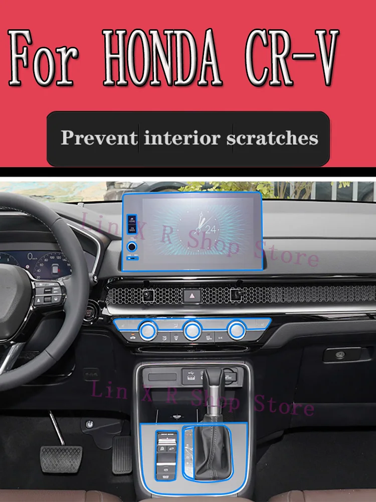 For Honda CR-V CRV 2023 Gearbox Panel Navigation Screen Automotive Interior Protective  Film Anti-Scratch Sticker Accessories