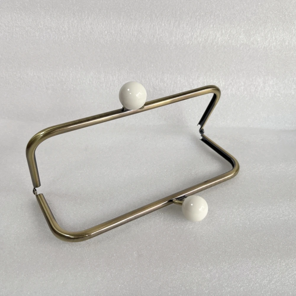 Colorful Kiss Big Ball Metal Purse Frame Clasp DIY Handbag Accessories Metal Clutch Handcraft Bag Handle Wallet Antique Brass