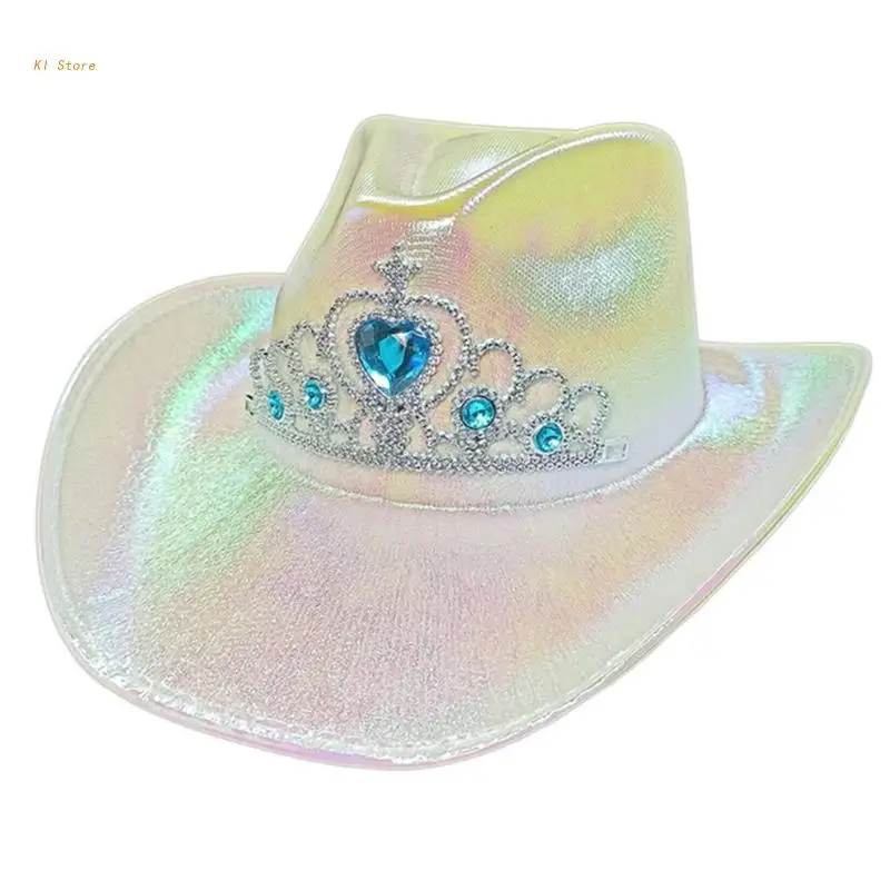 

Disco Cowboy Hat Iridescent Cowboy Hat Bachelorette Party Hat Bridal Party Hat Sparkly Cowgirl Hat Colorful Cowboy Hat