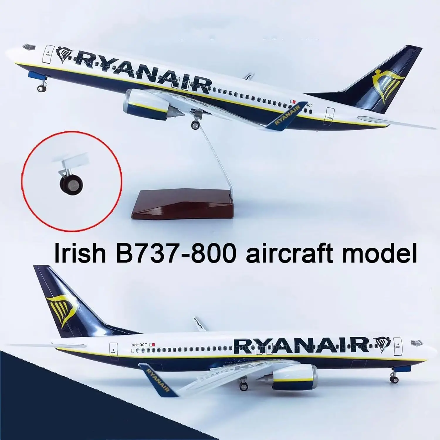 47CM Scale B737 Ryanair Airplane Model plane Toy Flying 737-8