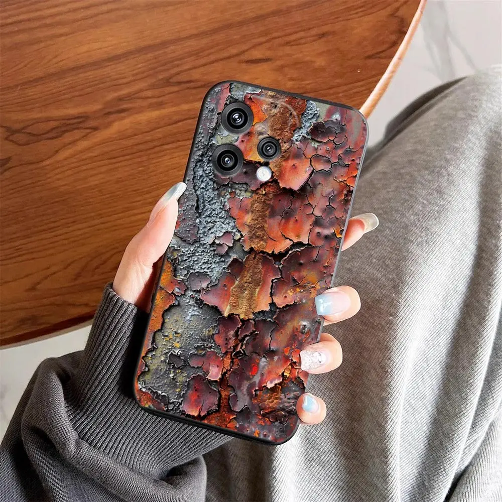 Durable TPU Phone Case with Coarse Metal Texture and Rustic Finish