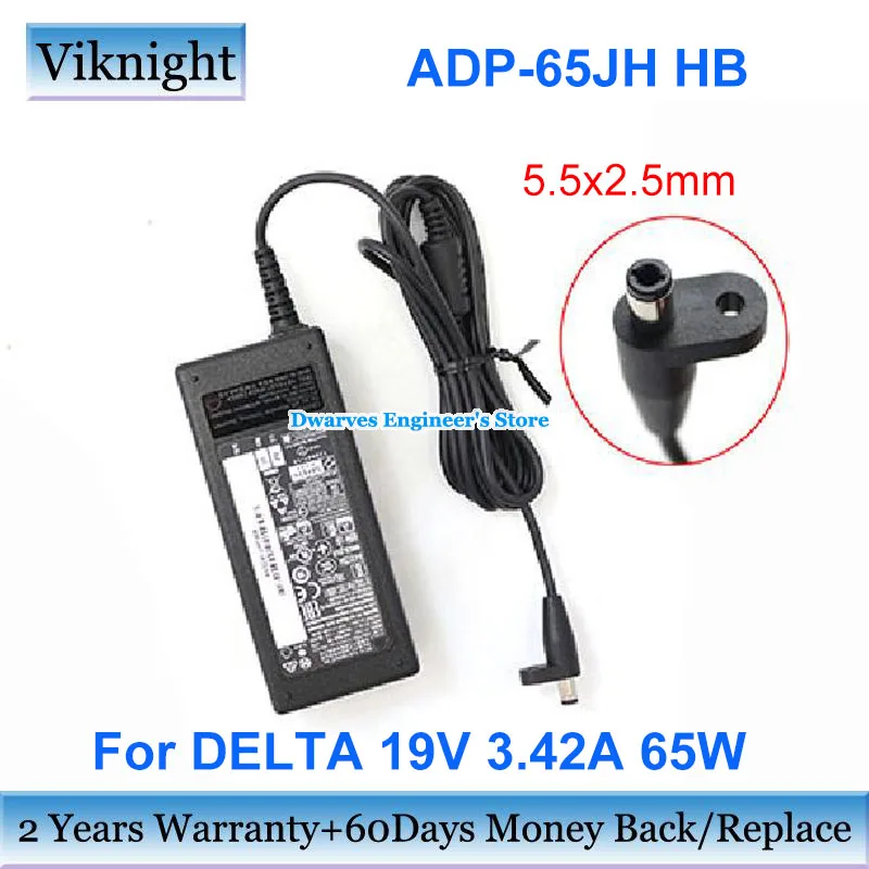 

Genuine 19V 3.42A 65W Power Supply Delta Ac Power Adapter ADP-65JH HB Laptop Charger With 5.5x2.5mm Tips