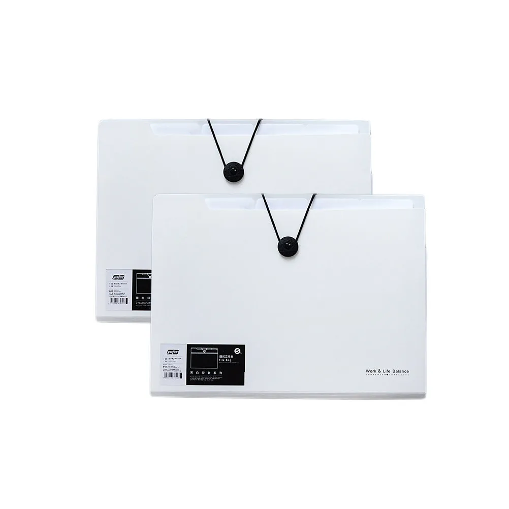 2개입 헤비듀티 플라스틱 파일 정리함 8포켓 확장형 폴더 사무실 및 가정용 안전 고정장치 확장 파일 폴더