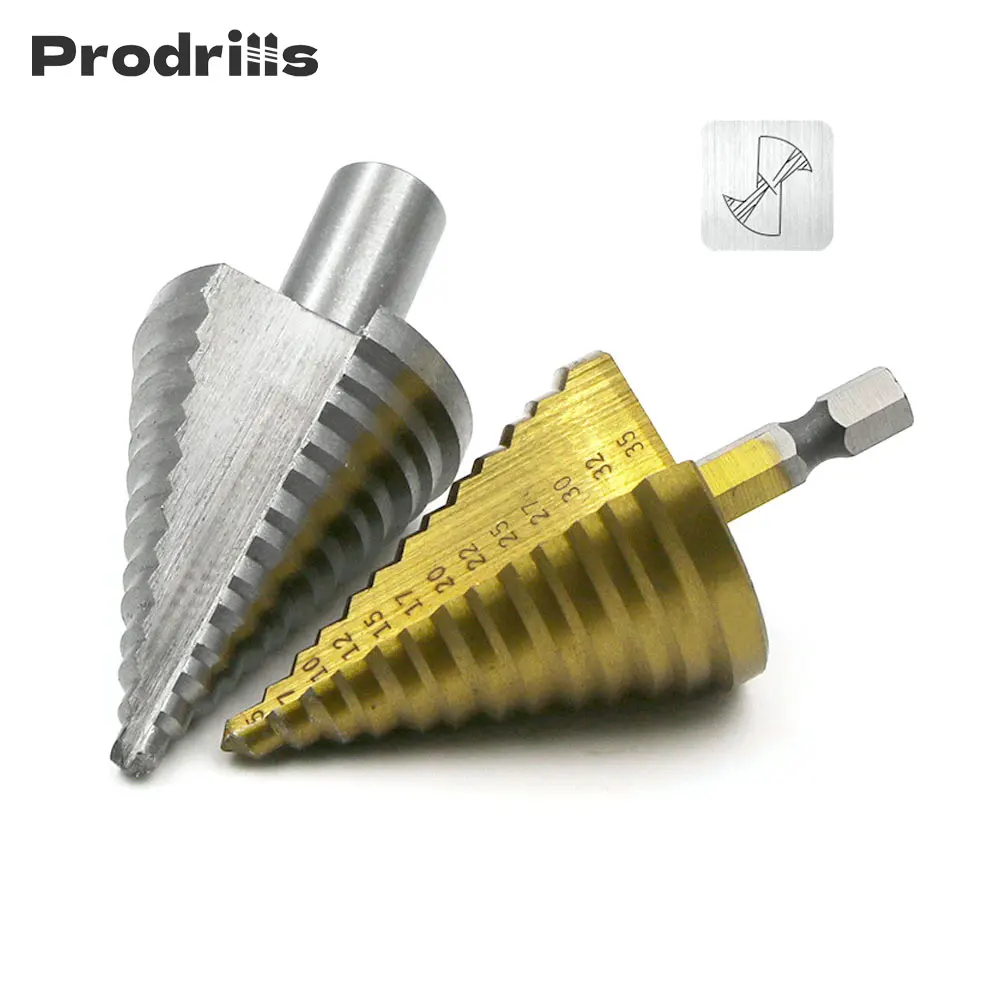 HSS Step Drill Bit Tool 5-35MM 13 Steps Multiple Hole Metals Plastic Wood Cone Drill Bits