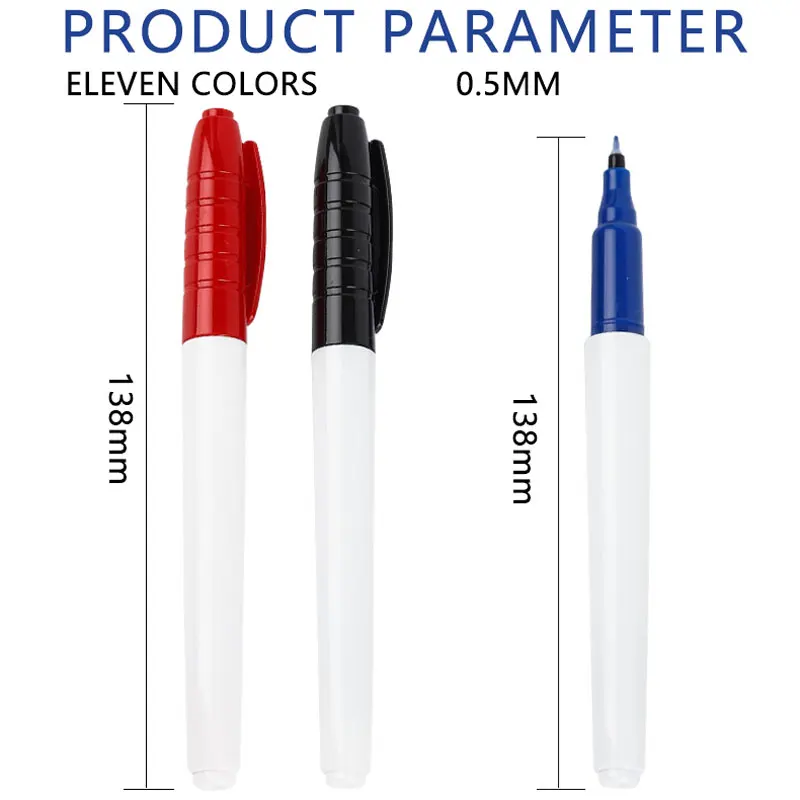 Small Whiteboard Coloured Pens 6Pcs/Lot Erasable Whiteboard Pen 12