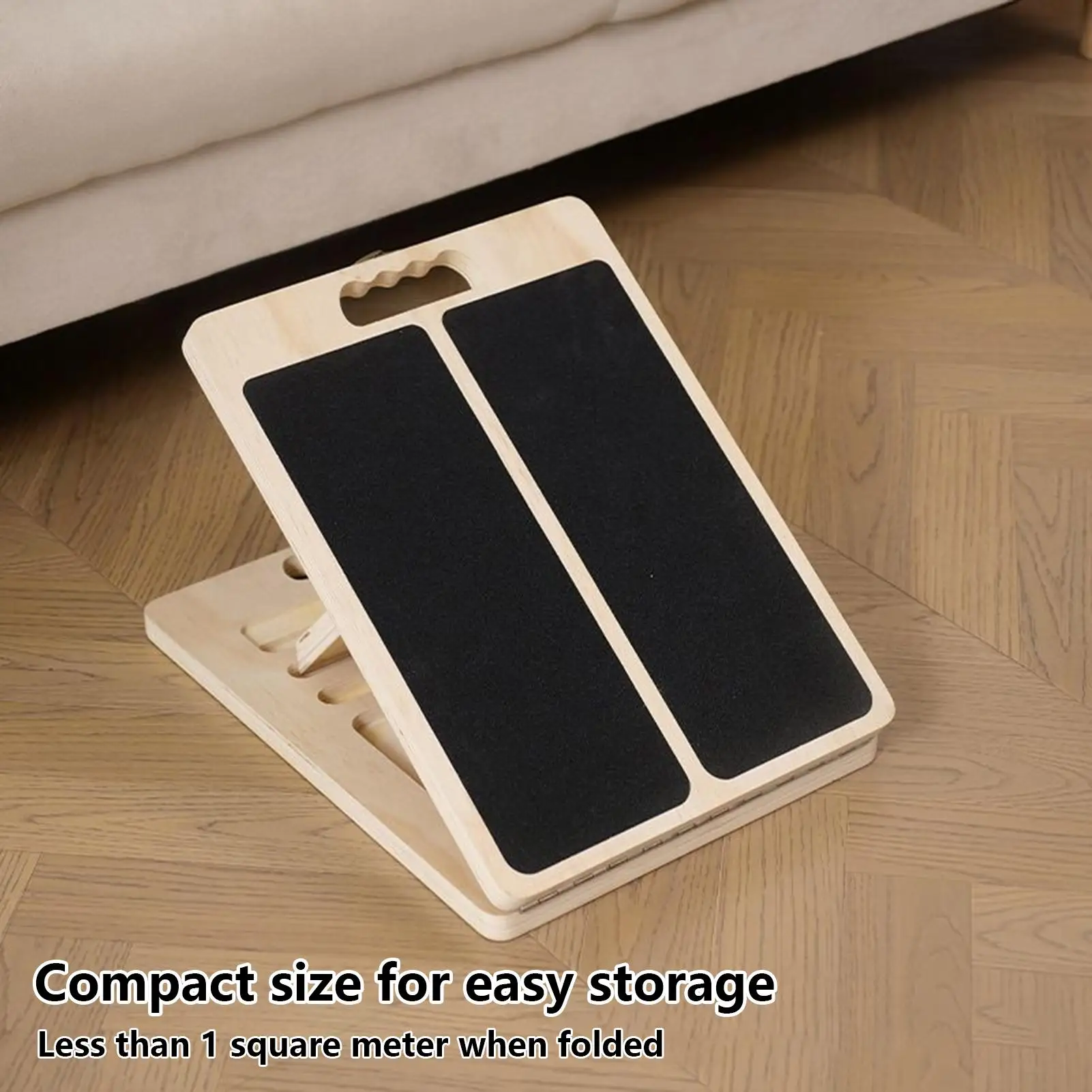 Calf Stretch Board Foldable Wood Adjustable Plantar Stretching Block for Training Workout Pilates Yoga